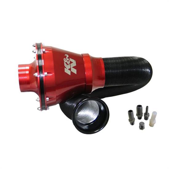K&N RC-5052AR Apollo Universal Cold Air Intake Kit, Red Case