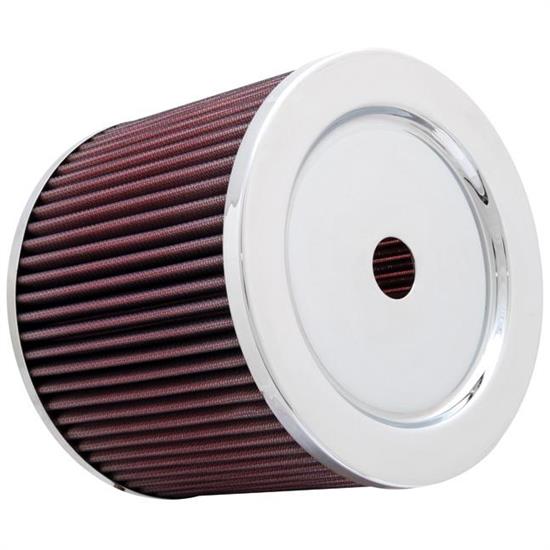 K&N RM-3001 Filter - Metal Flange, 6in Tall, Round Reverse Tapered