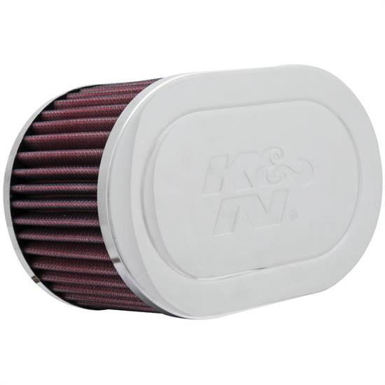 K&N RM-3501 Filter - Metal Flange, 3.5in Tall, Oval Tapered