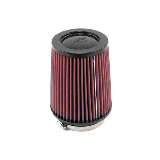 K&N RP-4630 Air Filter, Carbon Fiber Top, 6.5in Tall, Round Tapered