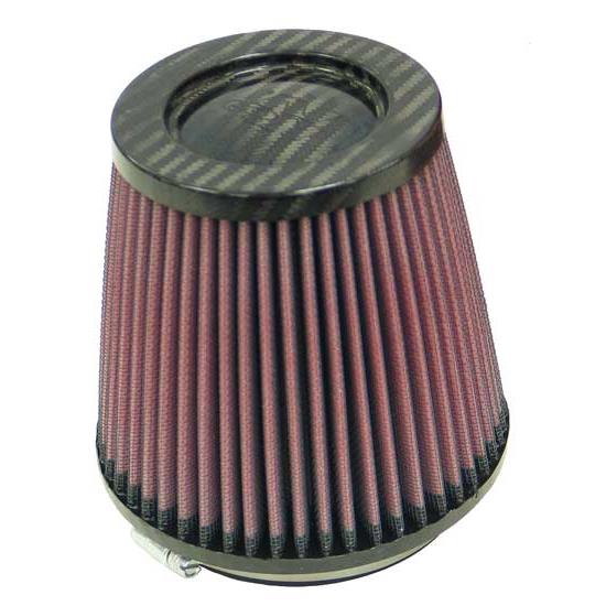 K&N RP-4930 Air Filter, Carbon Fiber Top, 5.063in Tall, Round Tapered