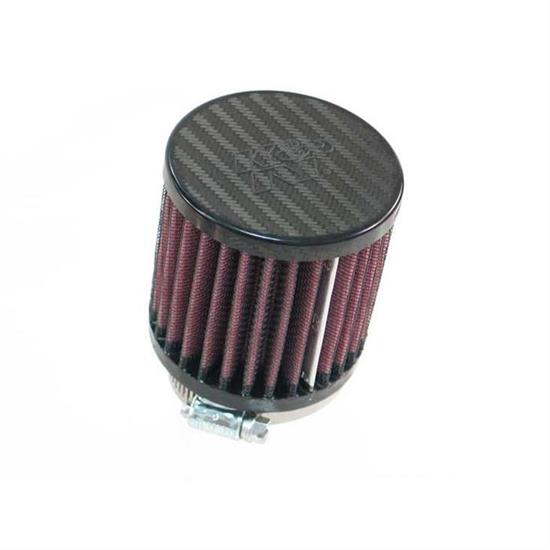 K&N RP-5164 Air Filter, Carbon Fiber Top, 3in Tall, Round