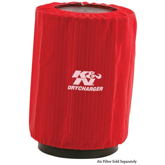 K&N RU-3270DR DryCharger Air Filter Wrap, 10in Tall, Red