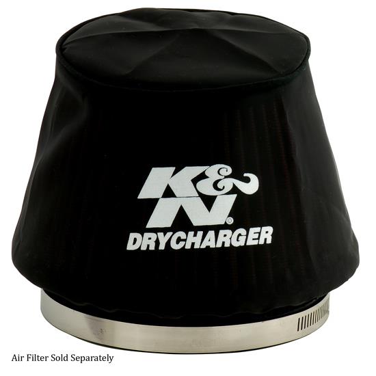 K&N RU-5163DK DryCharger Air Filter Wrap, 4.125in Tall, Black