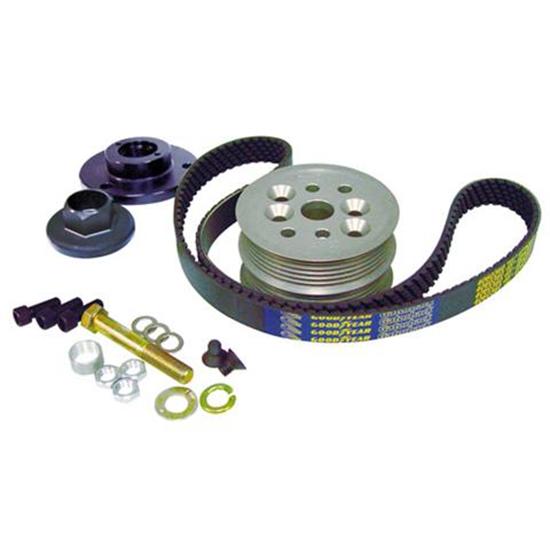KRC Chevy Modular Serpentine Pulley Kit, 15% Reduction, Head Mount Pump