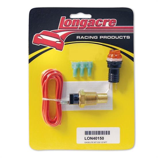 Longacre 52-40150 Gagelites Warning Light Kit, 230 Temp,1/2 NPT