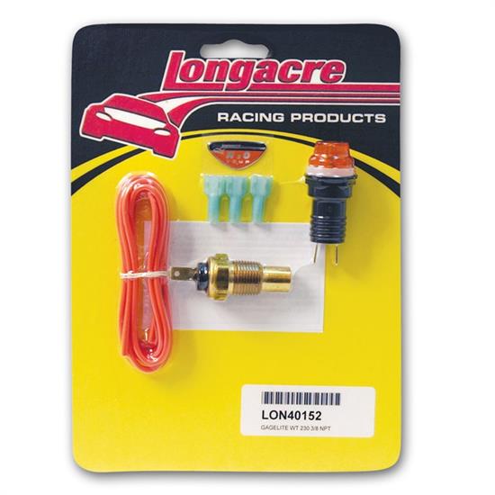 Longacre 52-40152 Gagelites Warning Light Kit, 230 Temp,3/8 NPT
