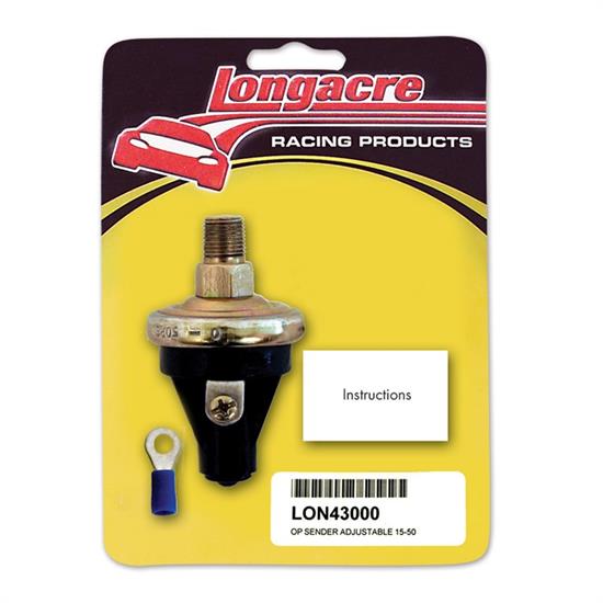 Longacre 43000 15-50 psi Oil Pressure 1/8 in. NPT Sender Only