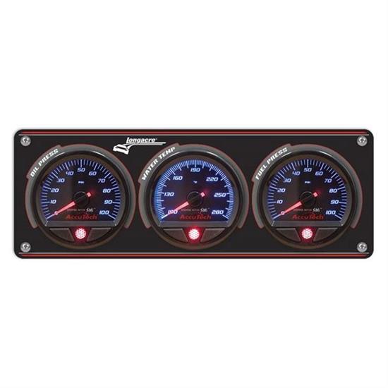 Longacre® 52-44465 3 Gauge Panel w/ AccuTech® SMi Gauges