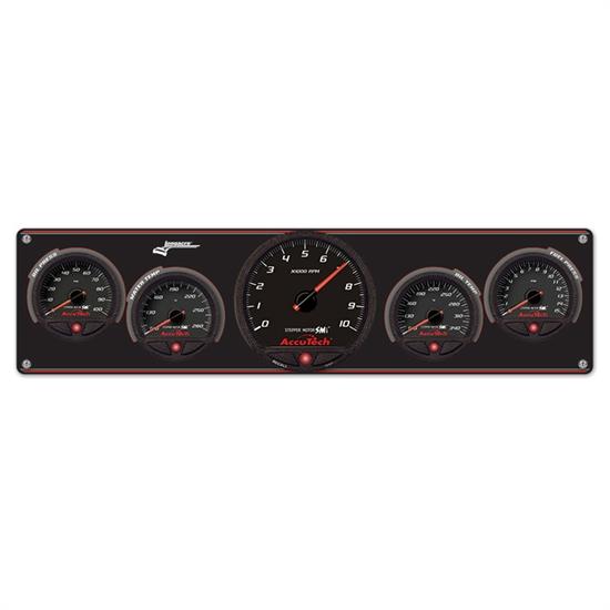 Longacre 44475 4 Gauge Panel with AccuTech SMi Gauges & Tach - OP,WT,OT,FP