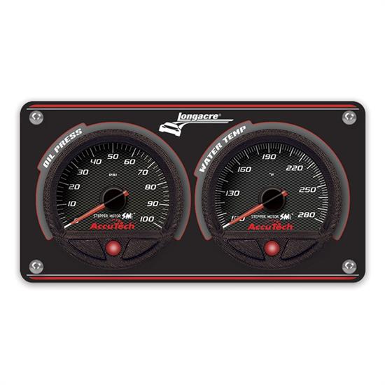 Longacre 44480 2 Gauge Panel with AccuTech WR SMi Gauges - OP,WT