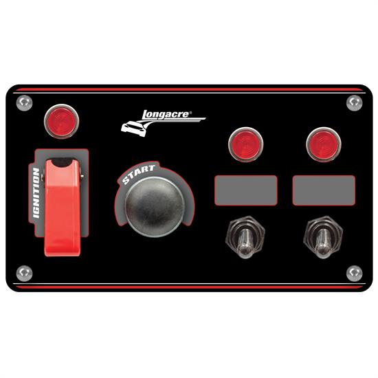 Longacre® 52-44867 Alum. Flip-Up Ign. Start Panel, 2 Switch