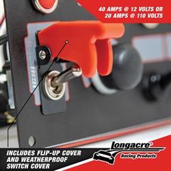 Longacre® 52-44867 Alum. Flip-Up Ign. Start Panel, 2 Switch