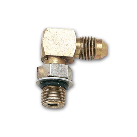 Longacre 52-45250 Caliper fitting - 7/16 in-20 x #4 AN 90 Deg.