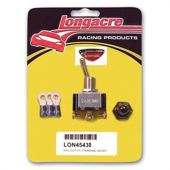 Longacre 45430 3 Terminal HD Ignition Switch w/ Weatherproof Cover