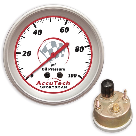 Longacre 52-46514 AccuTech Oil Pressure Gauge, Silicone Sealed