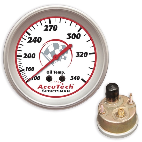 Longacre 46524 AccuTech Oil Temperature Gauge, Silicone Sealed