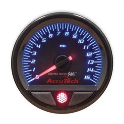 Longacre 52-46535 Stepper Motor Racing Gauge, Fuel Pres. 0-15 PSI