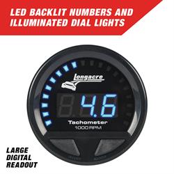 Longacre® 52-46863 Digital Elite Waterproof Tach., 2-5/8 Inch