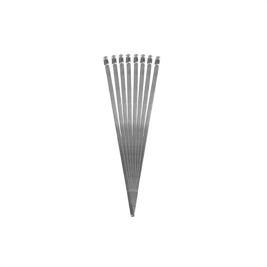 Longacre 52-47843 Stainless Steel Header Wrap Locking Ties, 8 in