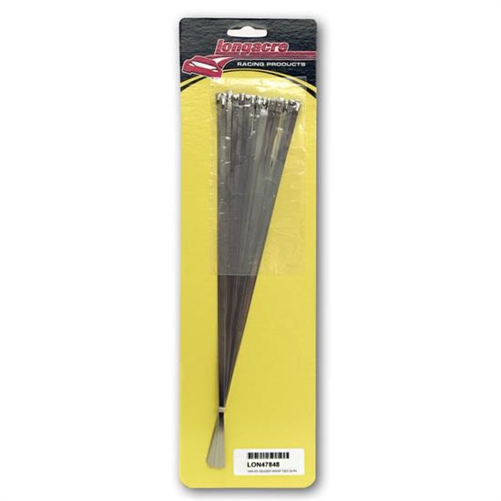 Longacre 47848 Stainless Header Wrap Locking Ties - 14 in. - pack of 24