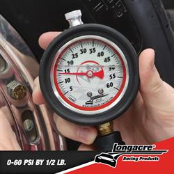 Longacre® 52-52002 Liquid Filled 2-1/2 Tire Gauge, 0-60 psi