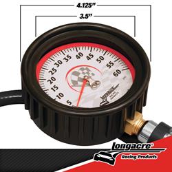 Longacre® 52-52007 Magnum 3-1/2 GID Quick Fill Gauge 0-60 psi