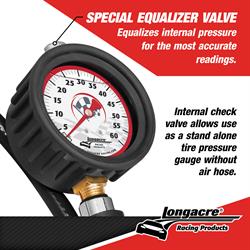 Longacre® 52-52008 Liquid Filled 2.5 Quick Fill Gauge, 0-60
