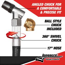 Longacre® 52-52009 Deluxe 2-1/2 GID Quick Fill Gauge 0-60 psi