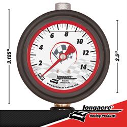 Longacre® 52-52032 Liquid Filled 21/2 GID Tire Gauge 0-15