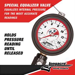 Longacre® 52-52032 Liquid Filled 21/2 GID Tire Gauge 0-15