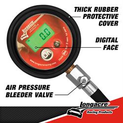 Longacre® 52-53003 Semi Pro Digital Tire Pressure Gauge, 0-60