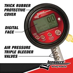 Longacre® 52-53050 Digital Tire Pres. Gauge 0-100 psi