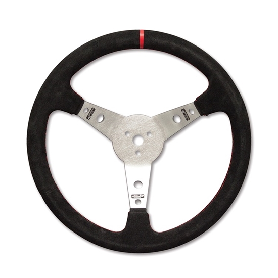 Longacre 52-56800 Pro Aluminum Racing Wheel, Suede Wrapped, 15"