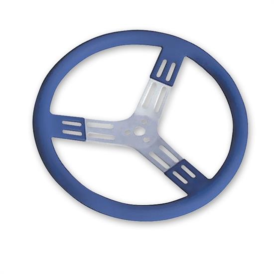Longacre 56803 15 in. Aluminum Steering Wheel. Smooth, Blue