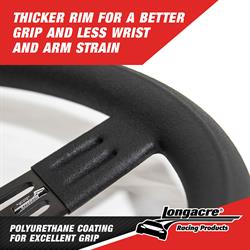 Longacre® 52-56809 15 in Fat Grip Aluminum Steering Wheel