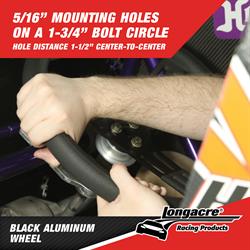 Longacre® 52-56809 15 in Fat Grip Aluminum Steering Wheel