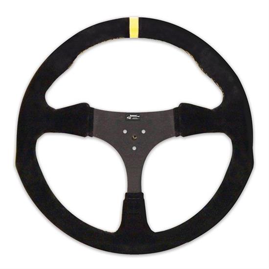 Longacre 52-56826 11.5 in Suede Flat Kart Steering Wheel