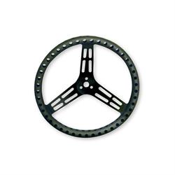 Longacre® 52-56833 14" Alum Drilled Steering Wheel, Dish, Blk