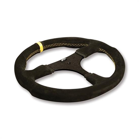 Longacre 56906 Suede Flat Steering Wheel - 290 mm - No Holes
