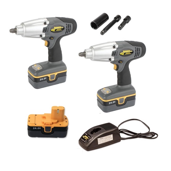 Longacre 68611 Set of 2 Pit Impact Guns with 3 Batteries & Charger