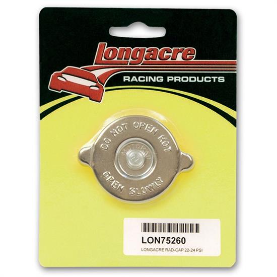 Longacre 75260 radiator cap - 22 -24 psi