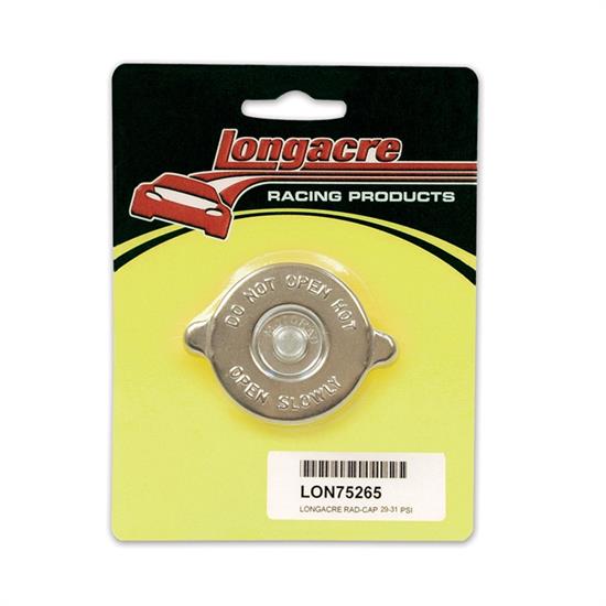 Longacre 52-75265 radiator cap - 29 - 31 psi
