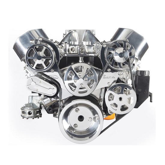 Eddie Motorsports MS107-50P Serpentine Pulley Kit, BBC, Polished