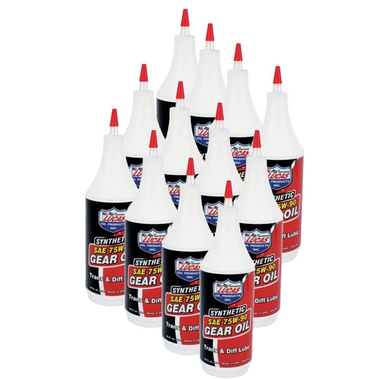 Lucas Oil 10047 SAE 75W90 Synthetic Racing Gear Oil, Case