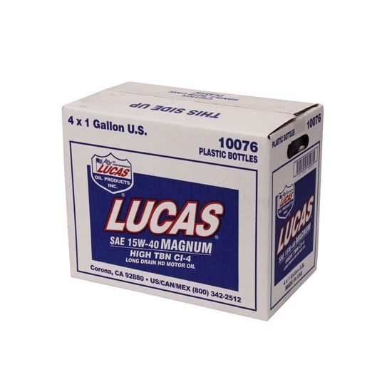 Lucas Oil 10076 SAE 15W40 Magnum High TBN CI-4 Engine Oil, 4 Gallon