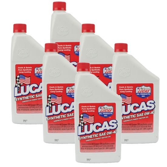 Lucas Oil 10211 SAE 0W40 Synthetic Motor Oil, Case