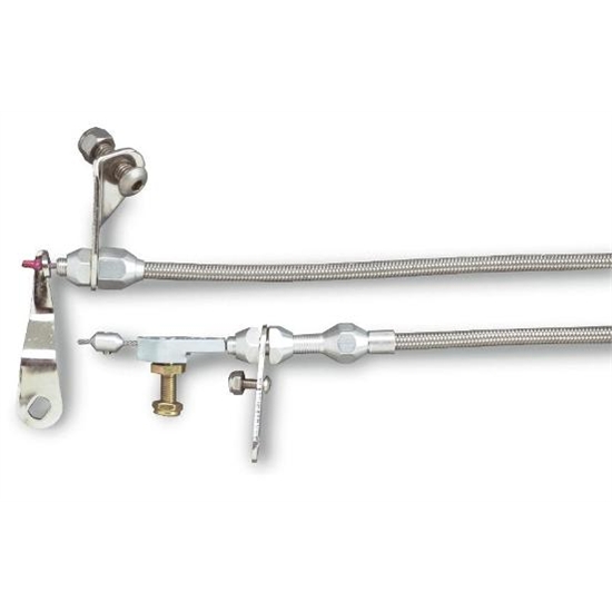 Lokar KD-20C6HT Ford C6 Hi-Tech Kickdown Cable Kit-Stainless Housing