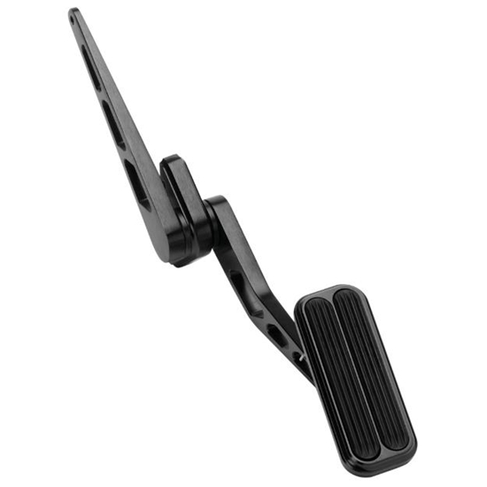 Lokar XBAG-6004 Standard Black Billet Aluminum Throttle Pedal w/Rubber
