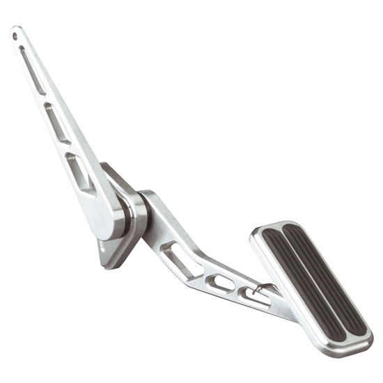 Lokar BAG-6004 Brushed Billet Aluminum Throttle Pedal w/ Rubber